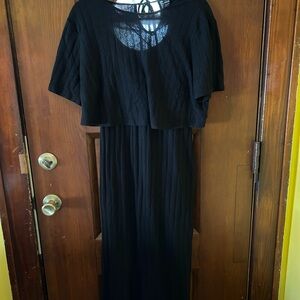 SHEIN Black Midi Dress